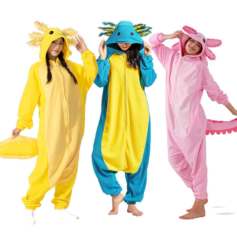 Salamander dragon taming tiger shark lion brown monkey Teletubbies adult cartoon one-piece pajamas Halloween cosp