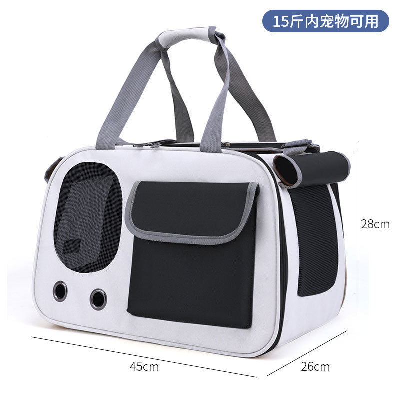 Spot pet bag portable breathable car cat bag hand-held foldable pet box multifunctional dog bag cross-border