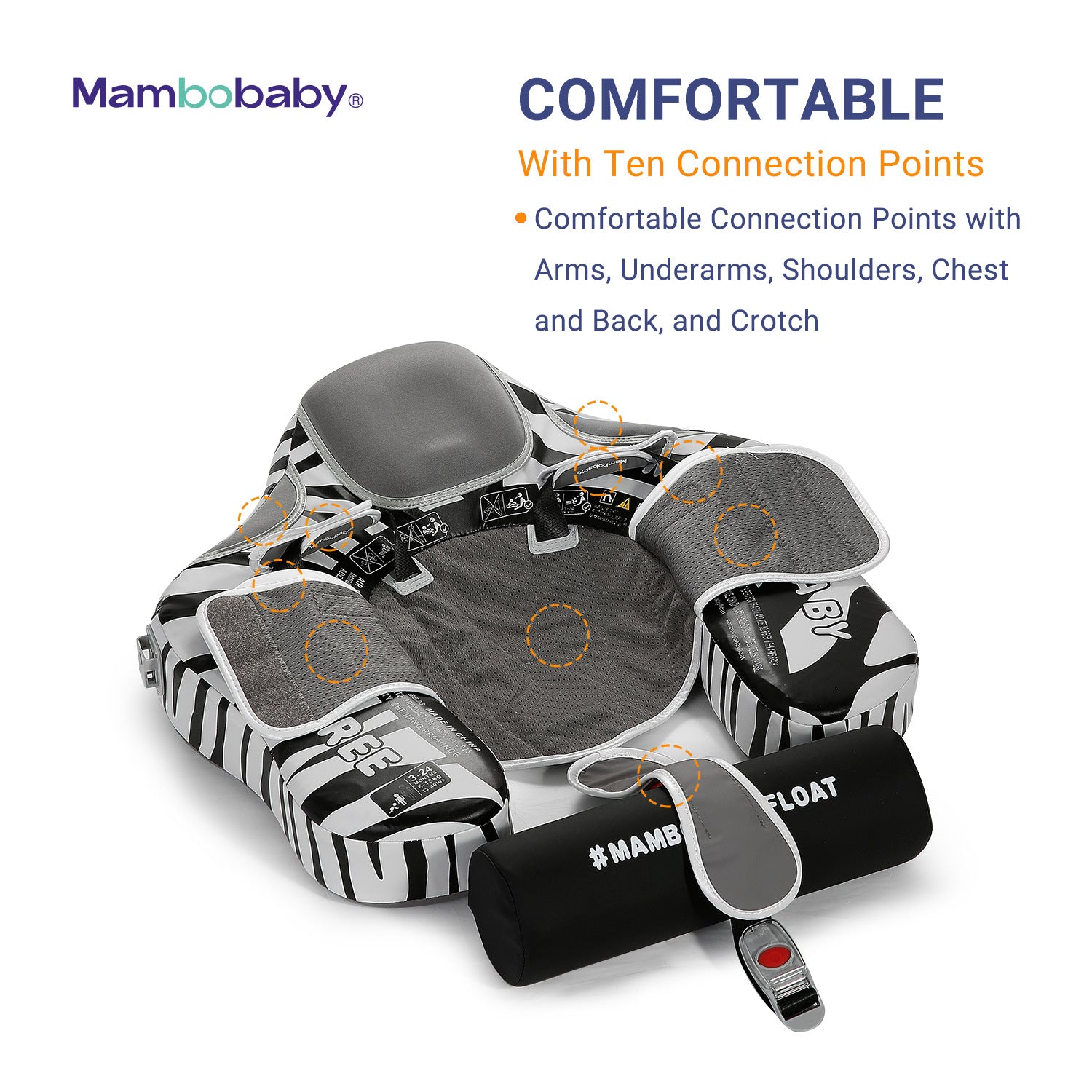 Manbao baby swimming ring 3-24 months newborn non-inflatable baby lying ring infant armpit home bathing sitting ring