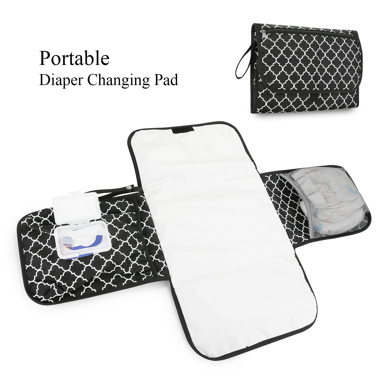 CPC baby changing diaper mat mother and baby travel portable waterproof diaper mat wet wipes bag mommy bag simple