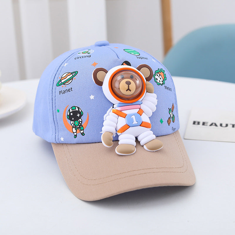 Children's hat spring and autumn thin cartoon duckbill cap boys and girls baseball cap sunshade baby sun protection hat cute