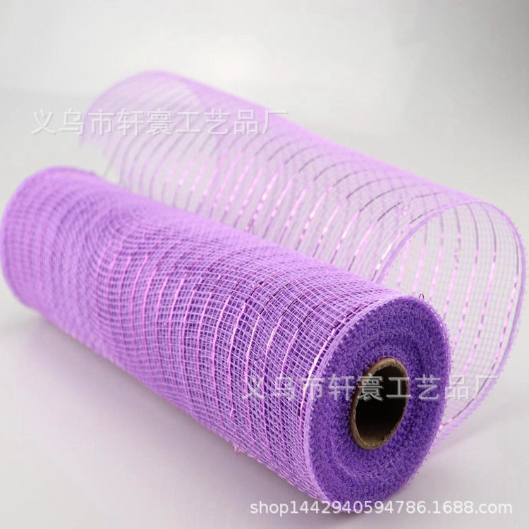 Flower packaging network Amazon Christmas ribbons mesh plastic multiple gold wire mesh Halloween Easter