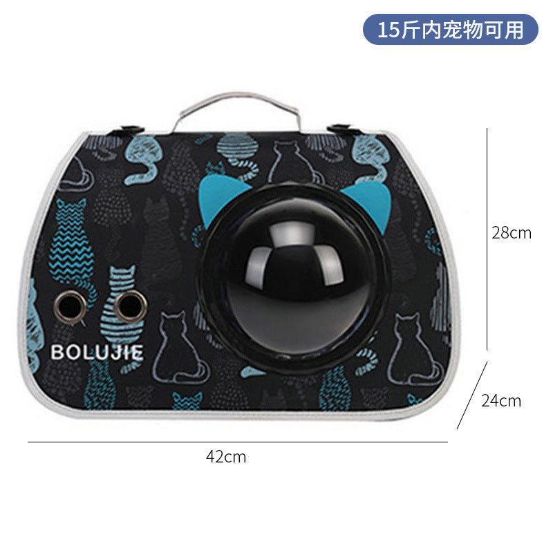 Wholesale cat bag convenient pet folding pet bag cat breathable space capsule single shoulder portable dog backpack