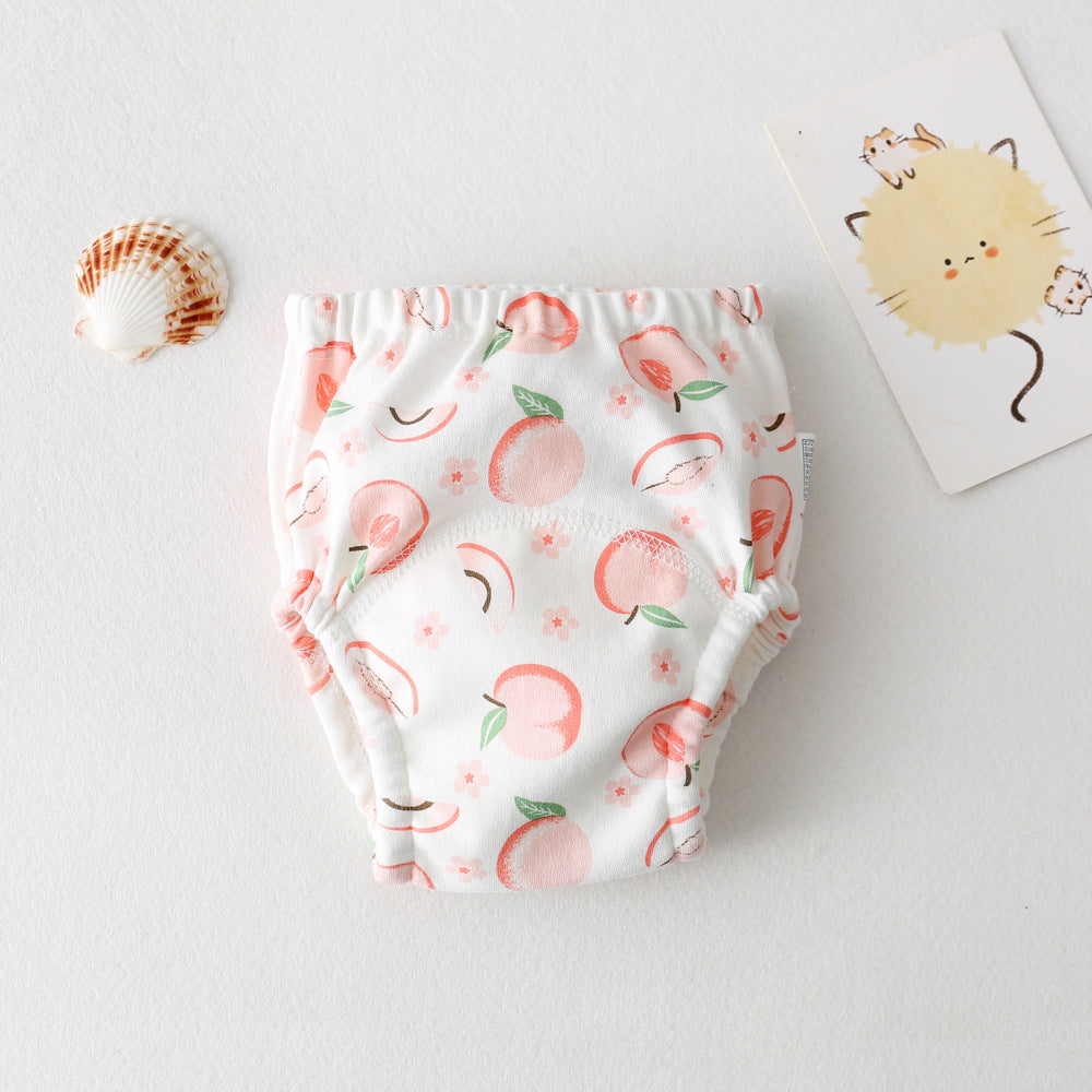 ins cartoon baby pee training pants pure cotton gauze diaper learning pants baby waterproof diaper pocket diaper pants