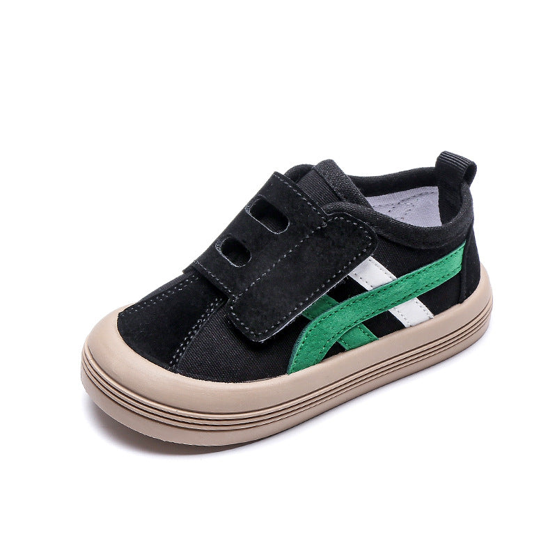 Spring and Autumn New Children's Canvas Shoes Boys Girls Skateboard Shoes Kindergarten Baby Shoes Soft Sole Sneakers Explosive Wholesale