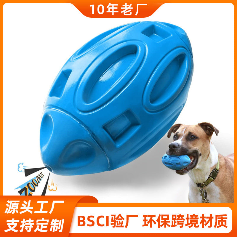 Amazon's hot-selling rubber sounding football high-quality pet ball molar chew-resistant dog toy ball