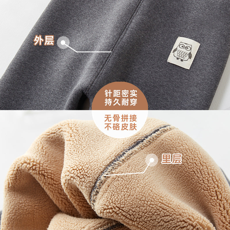 Broken code clearance girl extra thick fleece leggings children's outerwear long pants baby winter thickened warm cotton pants