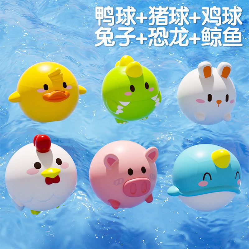 Cross-border baby bath toys baby net fishing little yellow duck children's swimming bathroom water play light toys 0-3 years old