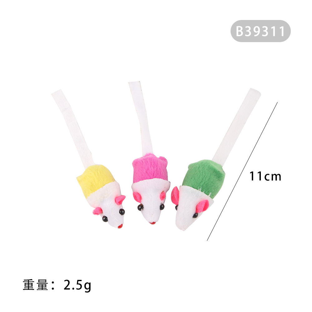 Summary of cat toy combination accessories Plastic bell ball flower drum rainbow ball feather mouse pet cat toy