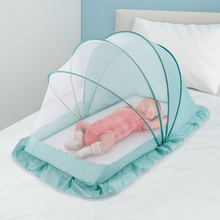 Baby bed mosquito net portable foldable encryption baby mosquito net children's yurt free installation blackout mosquito net