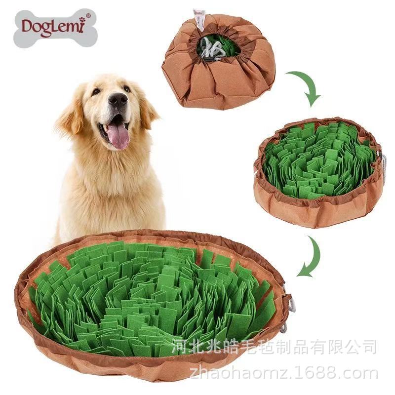 Amazon Felt Pet Sniffing Mat Dog Foraging Bowl Pet Bite Resistant Training Mat Pet Toy Sniffing Mat