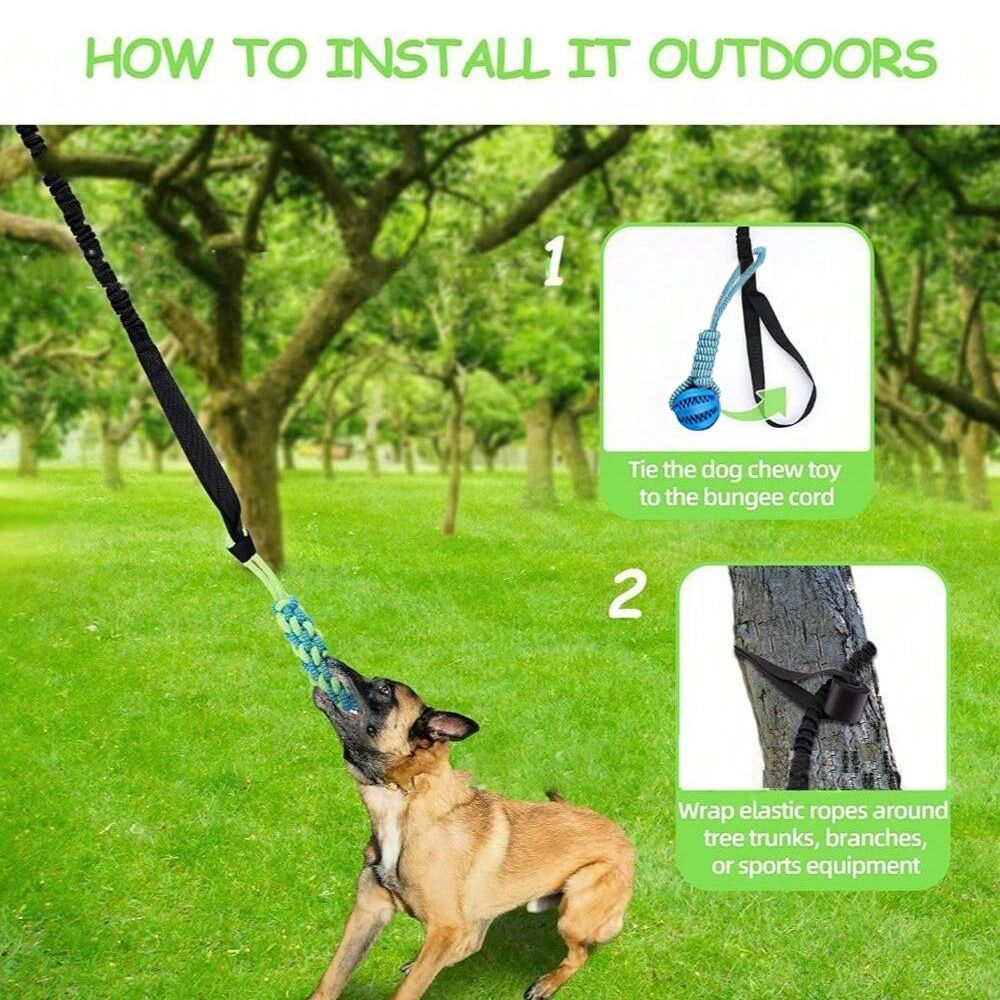 Cross-border pet dog interactive toy teeth grinding teeth cleaning bite resistant tug of war rope chewing rope teeth grinding rope set outdoor indoor