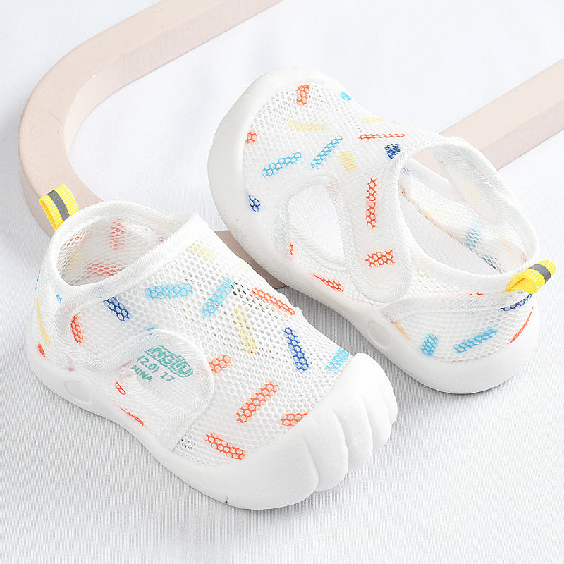 Baby Sandals Men's Summer Toddler Shoes 0 to 1-2 Years Old Baby Non-Slip Soft Soled Infant Net Shoes Female Baby Shoes