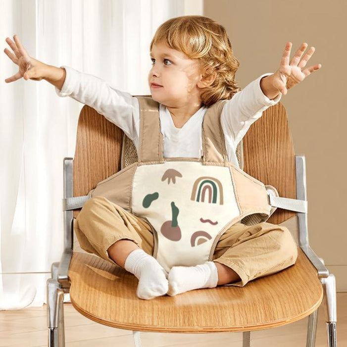 Baby dining chair with child fixing belt portable outing chair baby dining protection belt