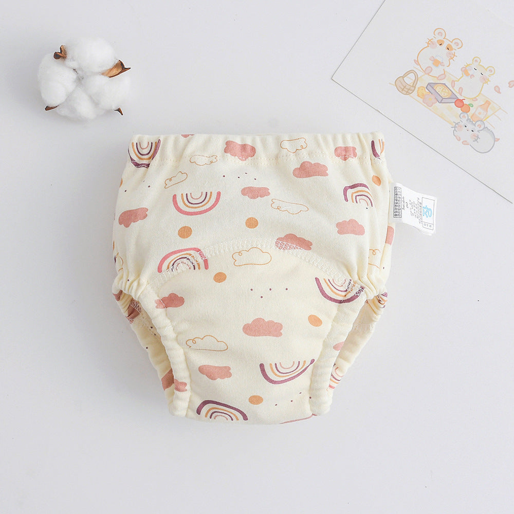 ins cartoon baby pee training pants pure cotton gauze diaper learning pants baby waterproof diaper pocket diaper pants