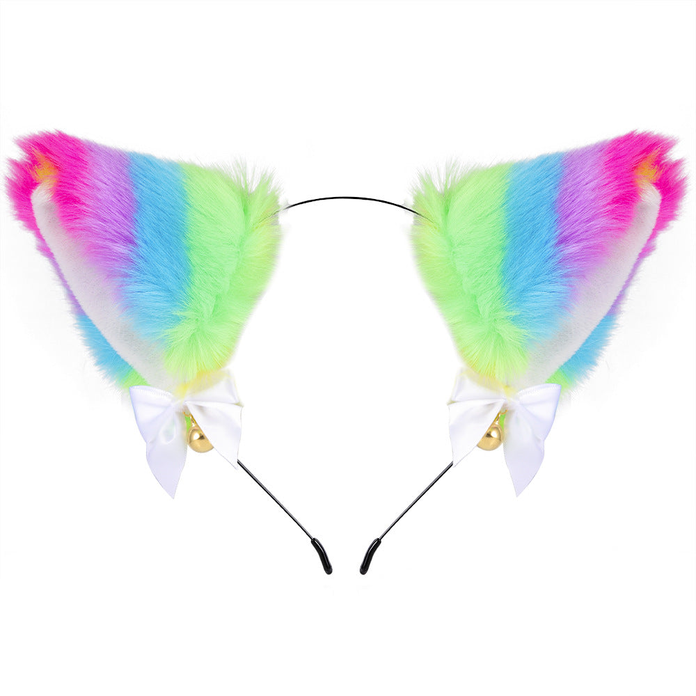 Amazon cross-border cat ear bell headband Cos cat girl hair accessories Christmas Halloween headdress accessories