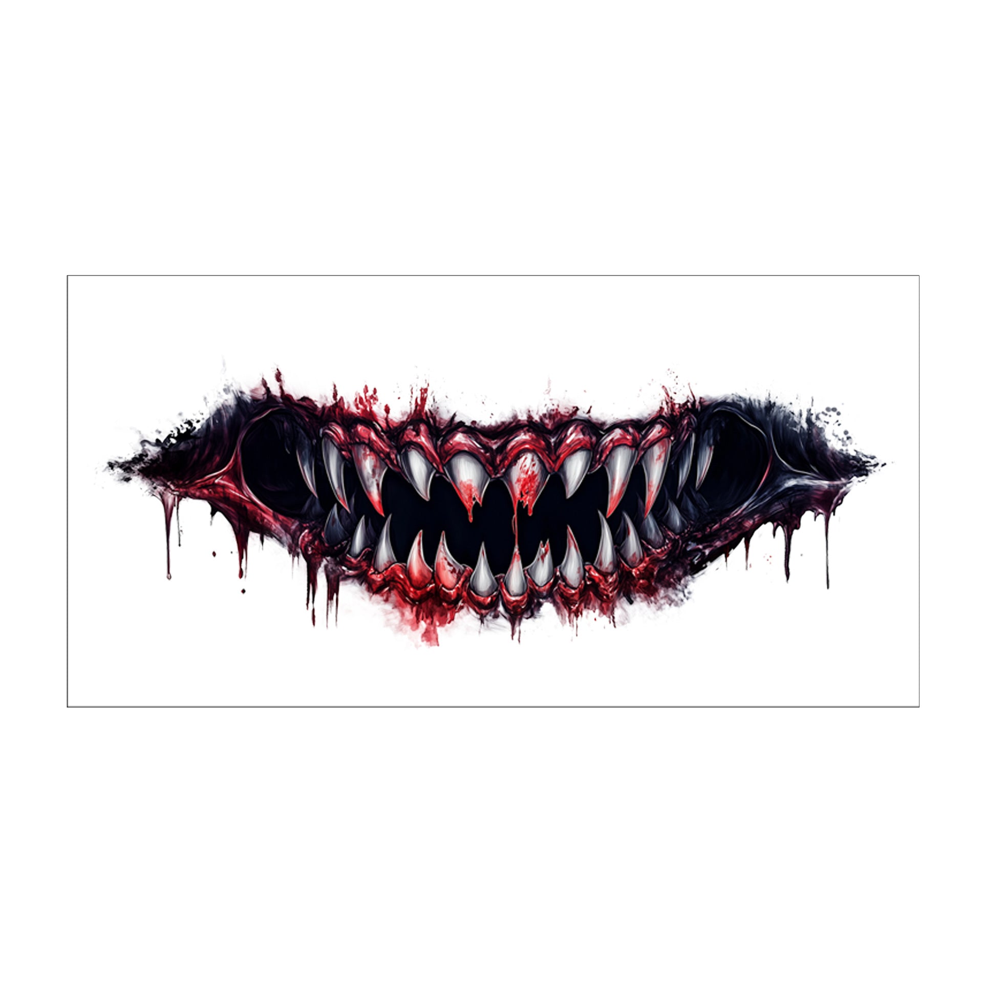 New foreign trade Halloween mouth tattoo stickers party horror makeup horror funny lip makeup DIY mouth stickers