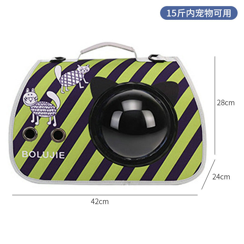 Wholesale cat bag convenient pet folding pet bag cat breathable space capsule single shoulder portable dog backpack