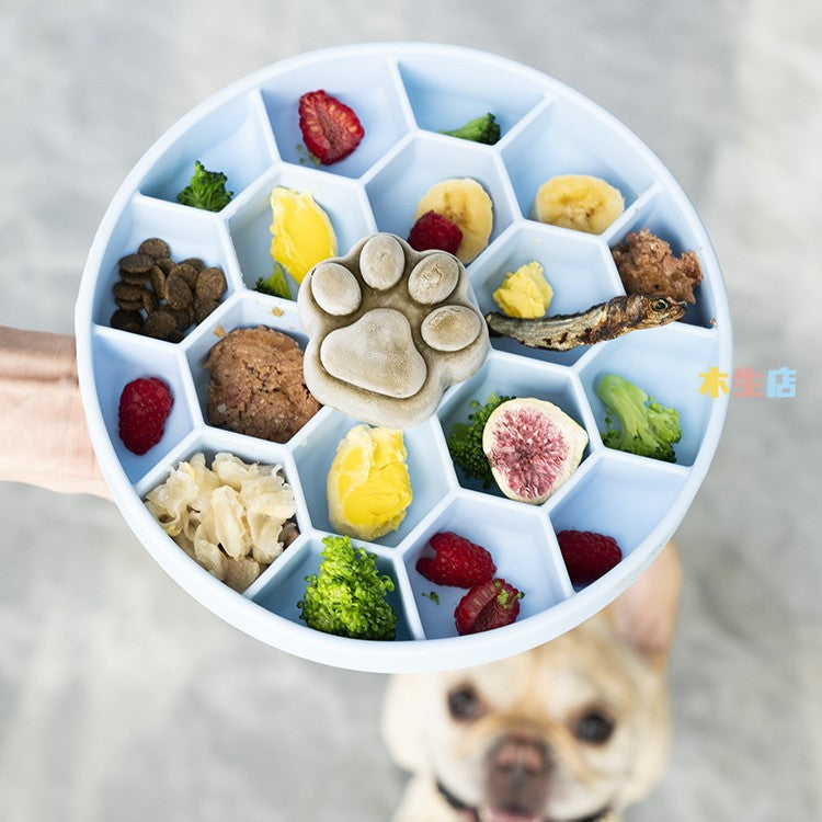 Dog slow food bowl silicone licking pad licking plate shake bowl pet cat educational food leakage food storage enrichment toy