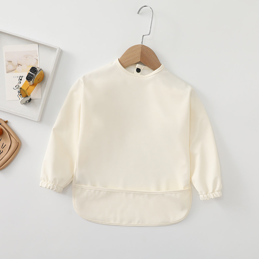 Danish children's waterproof anti-clothing bib baby eating bib super soft waterproof baby rice pocket anti-dirty feeding