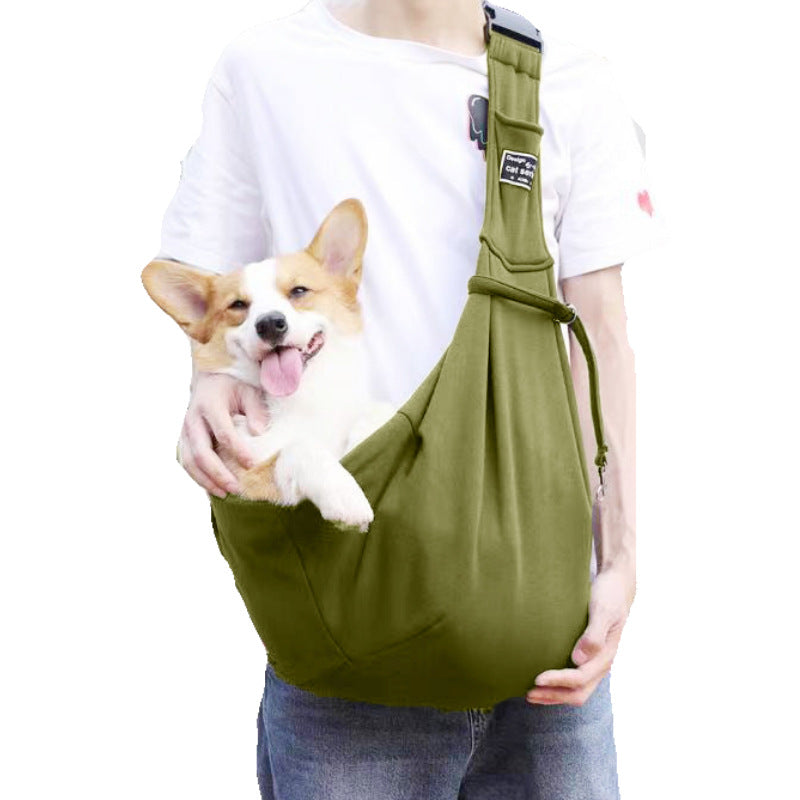 New Amazon Folding Dog Backpack Breathable Pet Outing Bag Pet Bag Single Shoulder Messenger Cat Bag Wholesale