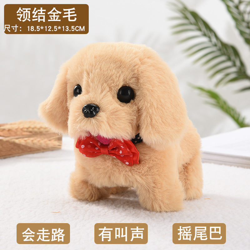 Toy dog children's plush electric toy can walk simulation dog electric dog stall electronic puppy pet