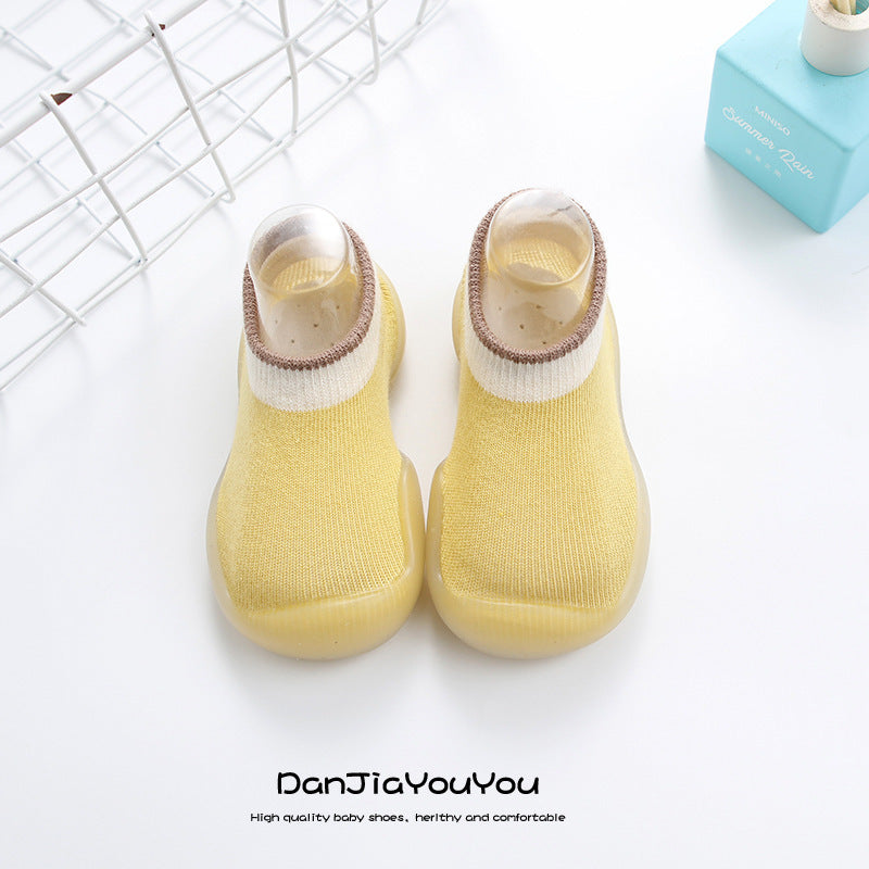 Baby learning shoes non-slip soft sole baby shoes breathable mesh socks shoes one-step boys and girls shoes spring and summer 1 year old