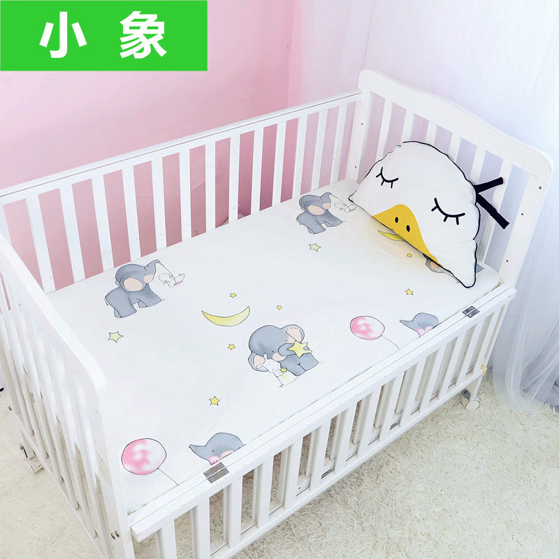Foreign trade pure cotton crib bed sheet baby maternal and infant products ins children cartoon bed cover wholesale