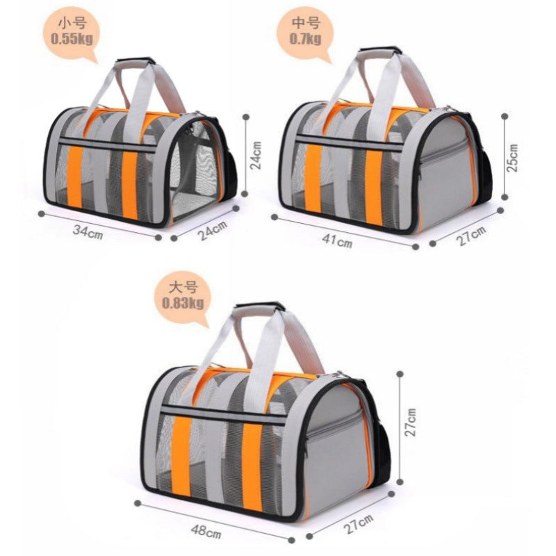 Cat Bag Large Capacity Wholesale Messenger Outgoing Pet Breathable Portable Dog Backpack Handheld Foldable One Shoulder Dog Bag