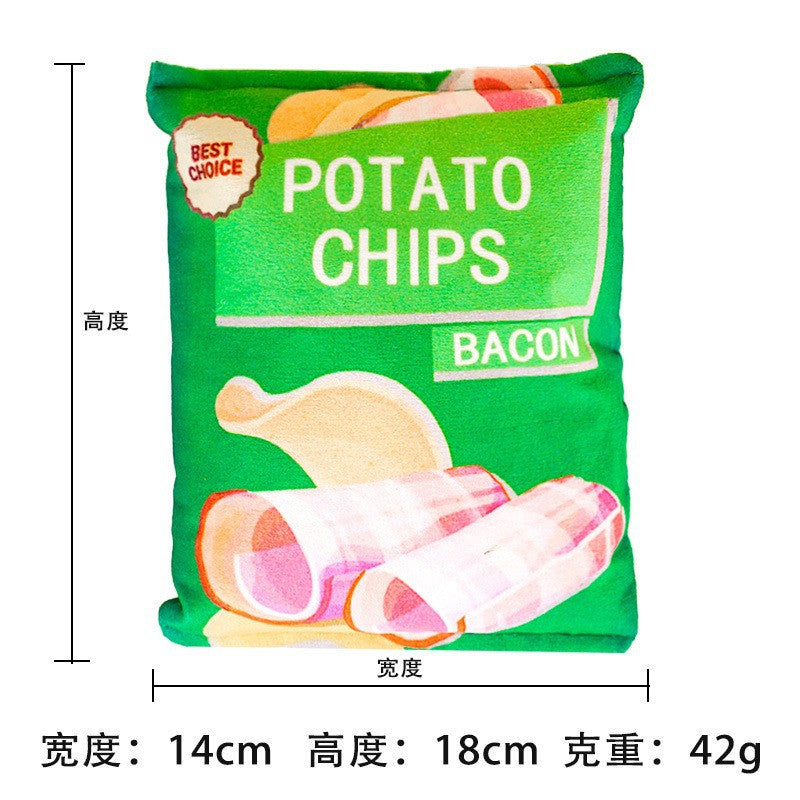 Plush Dog French Bulldog Bite-resistant Ball Rope Sounding Toy Fruit Cartoon Animal Cat Kitten Pet Supplies