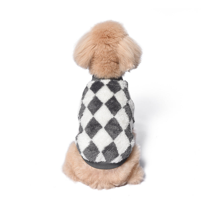 New autumn and winter dog clothes pet clothes super stretch fleece love cute French bulldog Teddy dog clothes