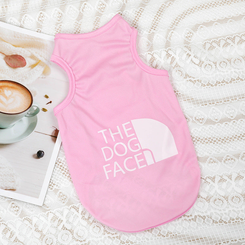 Factory direct sales pet clothes summer Pomeranian Bichon Teddy all-polyester thin vest breathable cool dog clothing