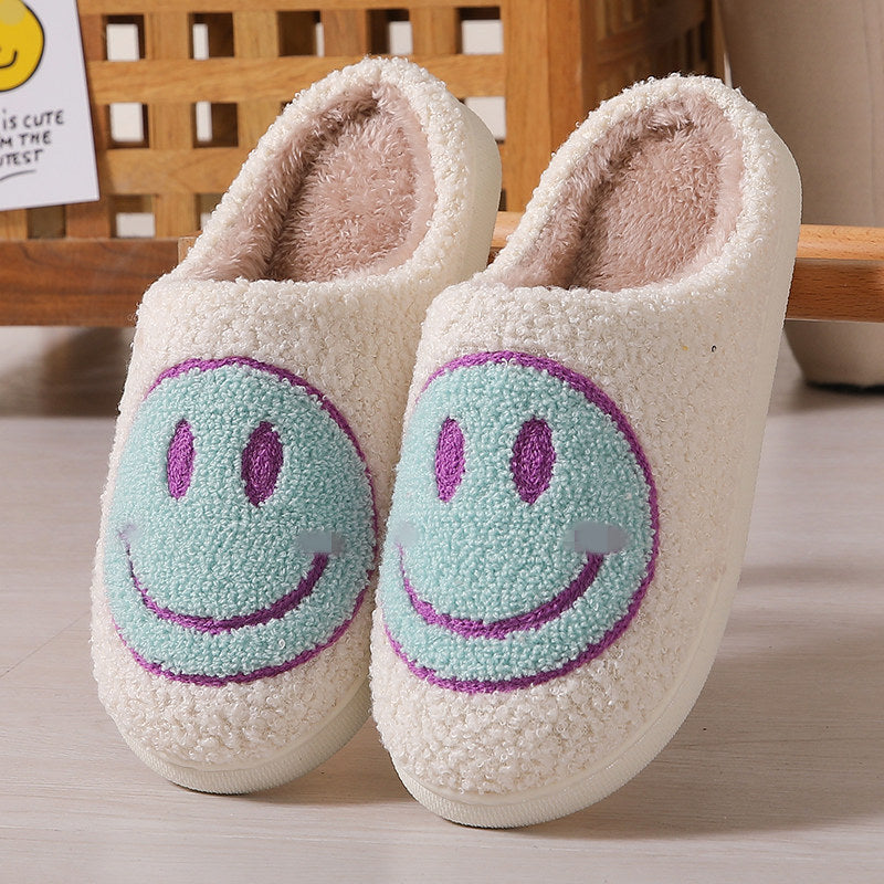 Halloween cross-border mushroom hot sale winter peach heart cotton slippers women wholesale indoor home rainbow plush warm slippers
