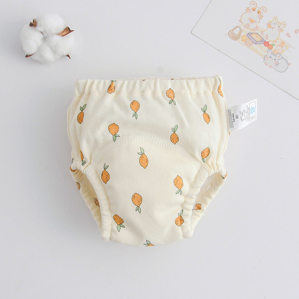 ins cartoon baby pee training pants pure cotton gauze diaper learning pants baby waterproof diaper pocket diaper pants