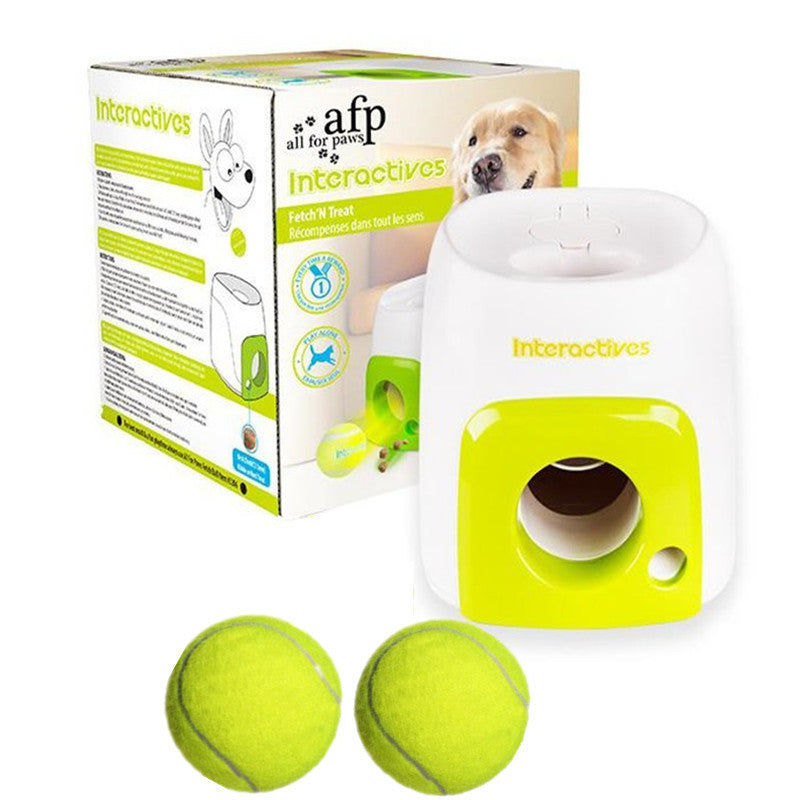 Amazon Dog Interactive Training Reward Machine Smart Pet Feeder Tennis Ball Feeder Toy Pet Supplies