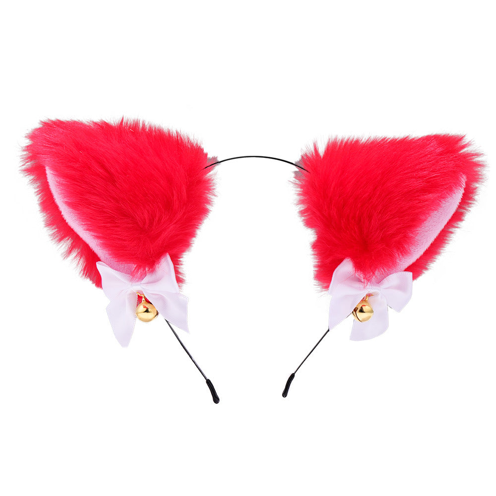 Amazon cross-border cat ear bell headband Cos cat girl hair accessories Christmas Halloween headdress accessories