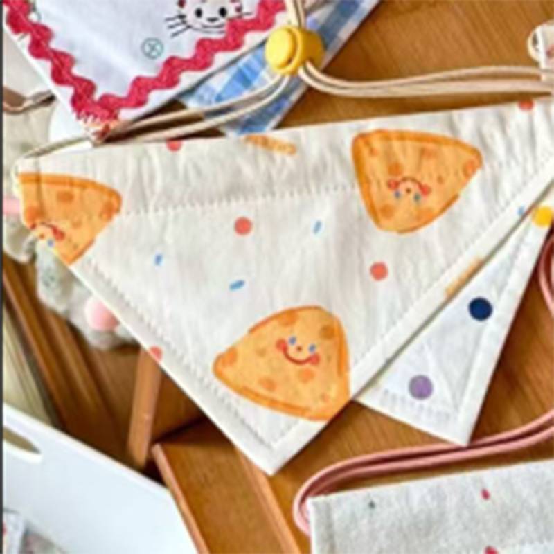 New pet bib adjustable double-sided dog triangular bandana bib pet clothes accessories bib