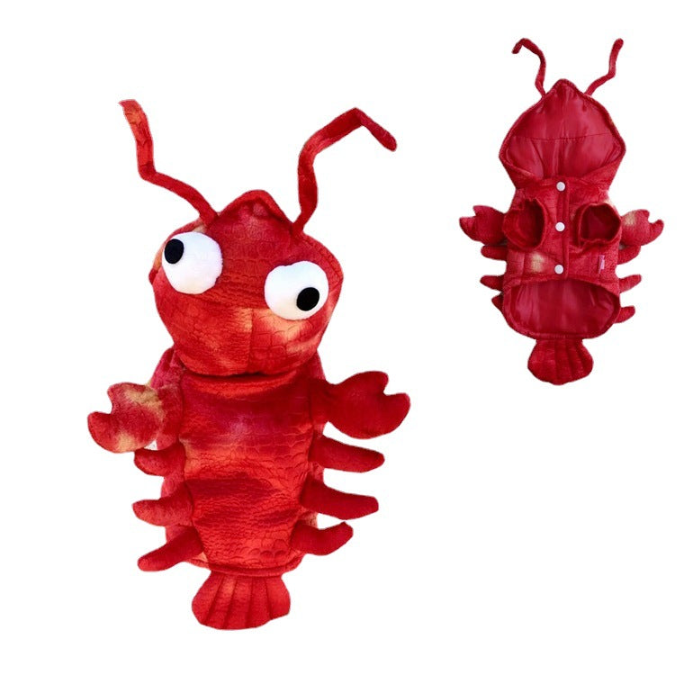 Crayfish pet clothes Halloween funny cat and dog costumes large, medium and small dog clothes pet supplies