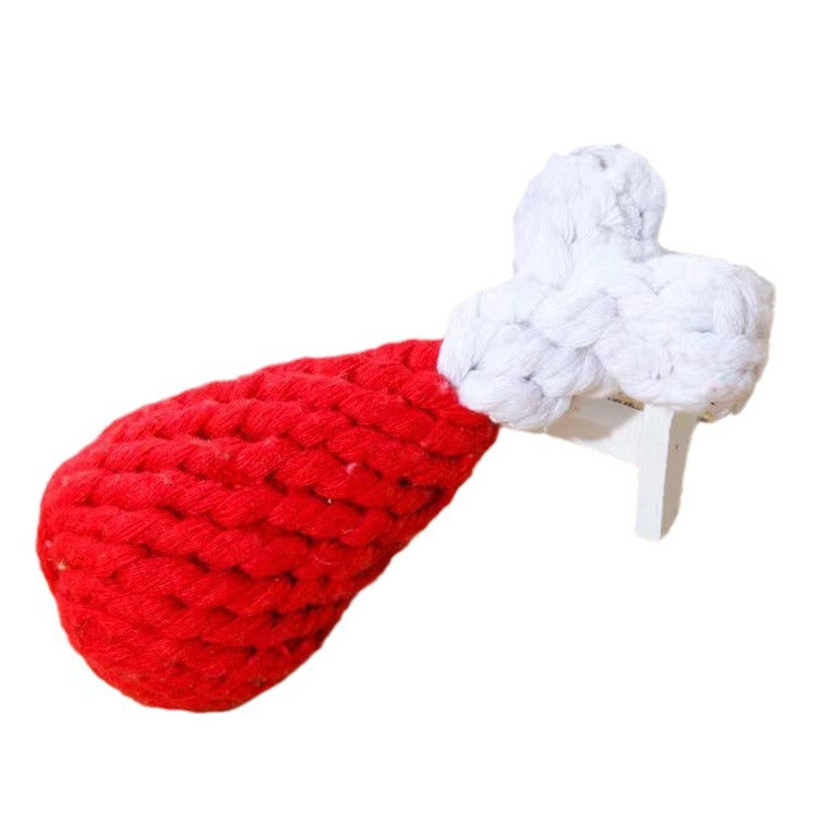 Pet Toy Dog Knot Toy Animal Shape Teeth Gnawing Rope Pomeranian Interactive Pull Tug of War Dog Toy