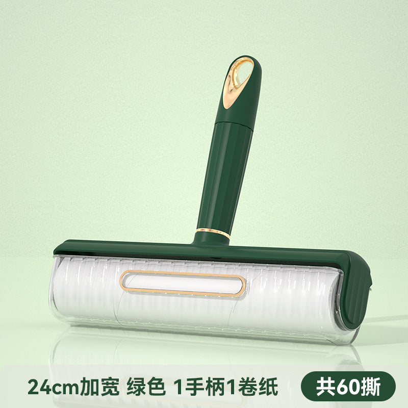 Portable household roller-type clothing hair remover, ball remover, tearable and widened pet hair remover