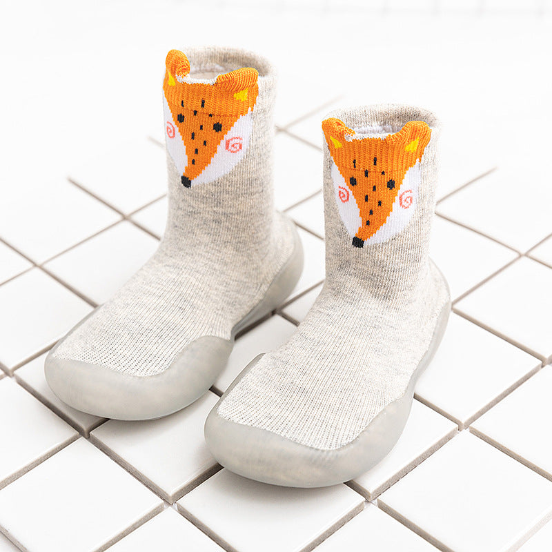 Spring and autumn children's tube breathable socks shoes non-slip floor shoes baby cartoon shoes baby indoor soft-soled toddler shoes