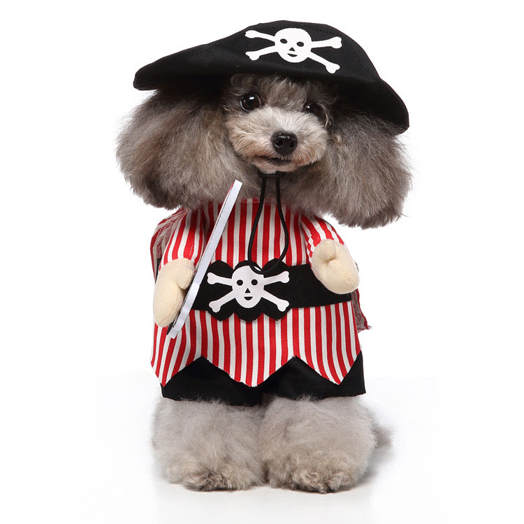 Cross-border best-selling pet Halloween Christmas clothes small and medium-sized dog standing outfit funny upright outfit dog transformation outfit