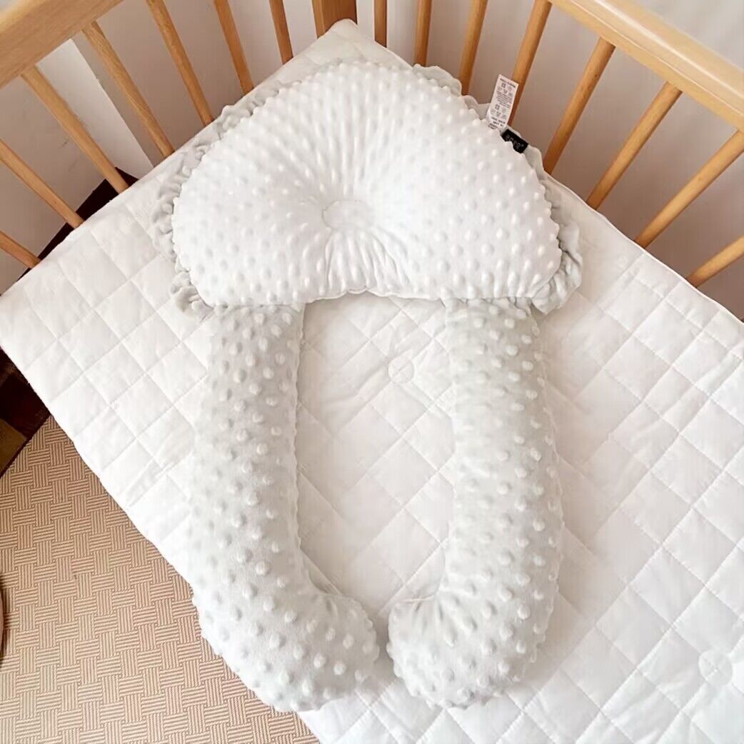 ins baby comfort pillow bean velvet U-shaped pillow anti-head tilt shaping pillow anti-startle baby sleeping pillow