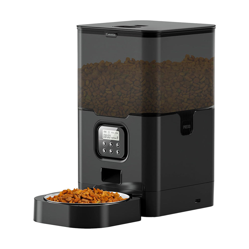 Pet fully automatic APP feeder square cat and dog feeder WIFI intelligent timing quantitative double meal feeder