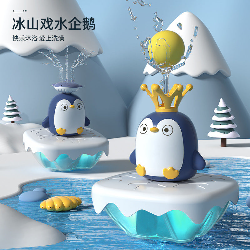 Baby water toys children's bath electric water spray penguin baby bathroom play water swimming animal toys wholesale