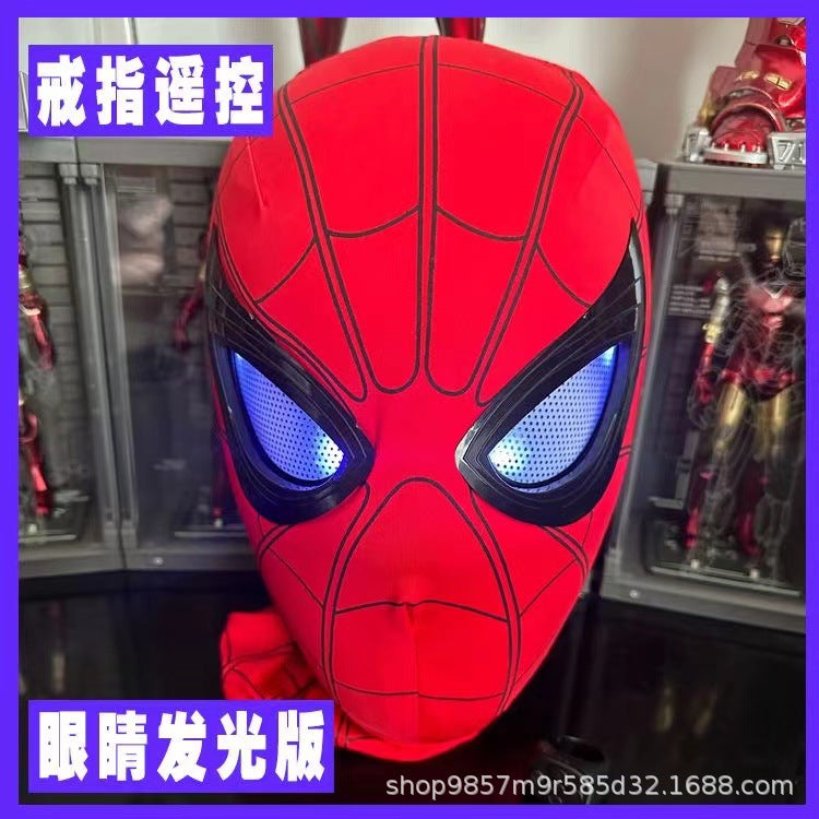[Same Style on Douyin] Halloween Spider-Man Headgear Electric Luminous Mask Blinking Helmet High-tech Mask