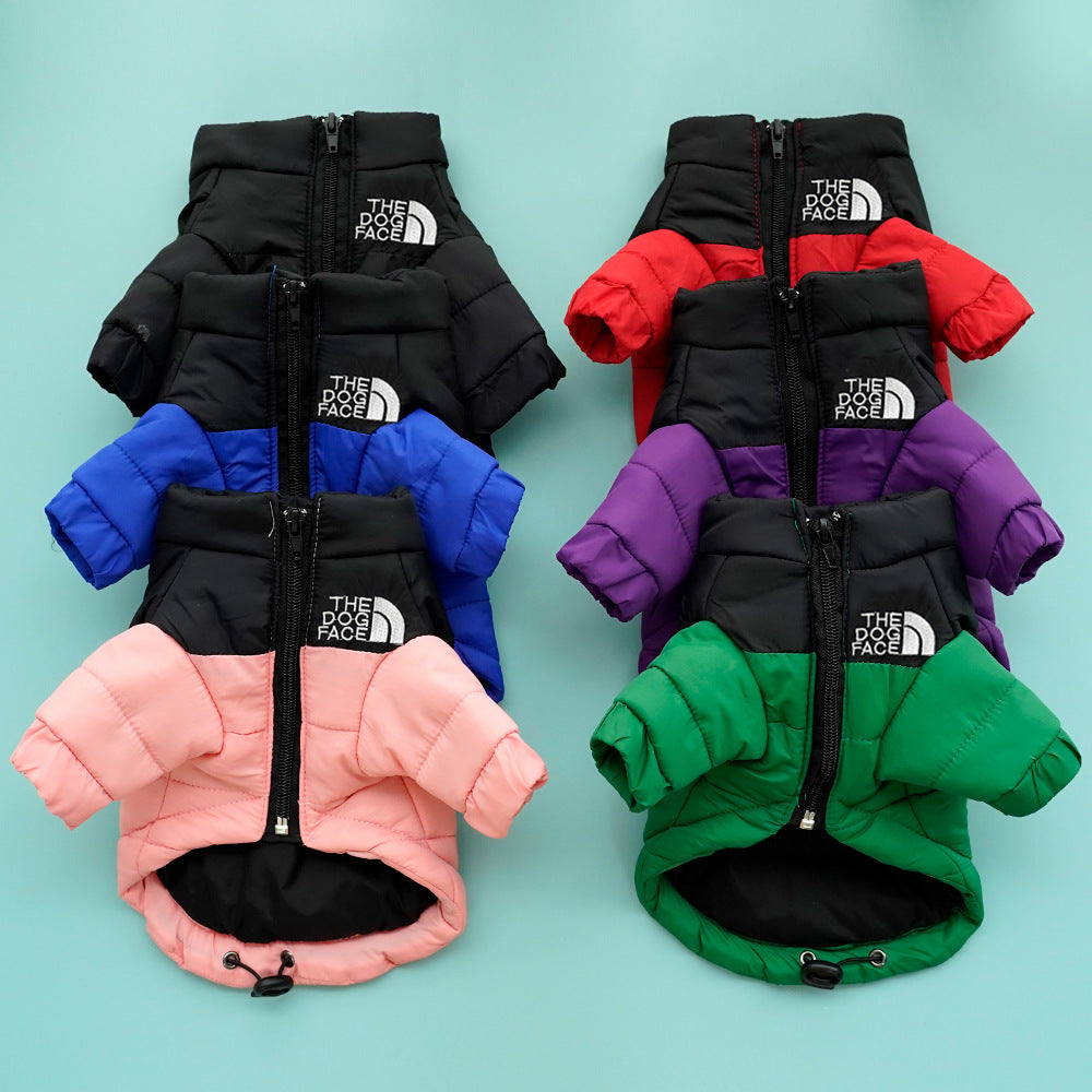 Pet dog cat clothes autumn and winter warm cotton down jacket Teddy large and medium and small dog manufacturers wholesale supplies