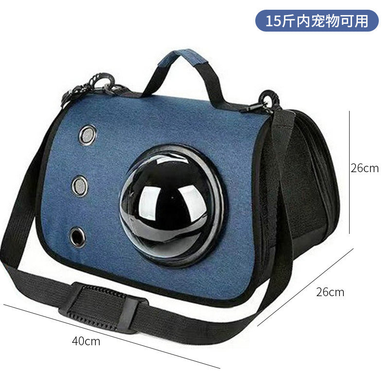 Wholesale cat bag convenient pet folding pet bag cat breathable space capsule single shoulder portable dog backpack