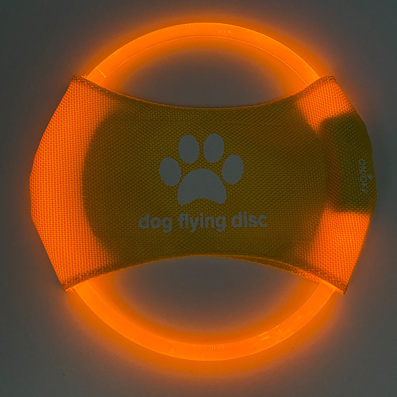 Pet Luminous Supplies LED Rechargeable Pet Luminous Frisbee Dog Training Toys Pet Dog Toy Frisbee