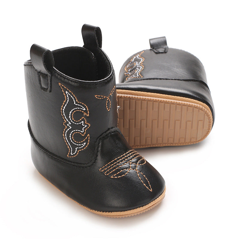 New style baby boots cute high quality soft PU non-slip sole spring and autumn fashion 0-1 year old newborn walking